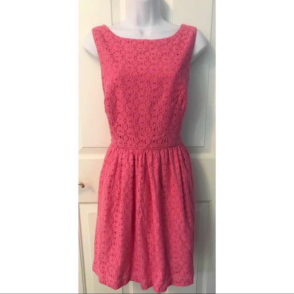 **LILLY PULITZER** Pink Eyelet Dress Sz: 12